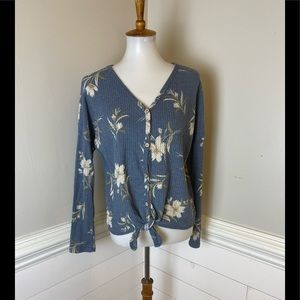 Paper Crane Floral Tie Bottom Top M FREE SHIP